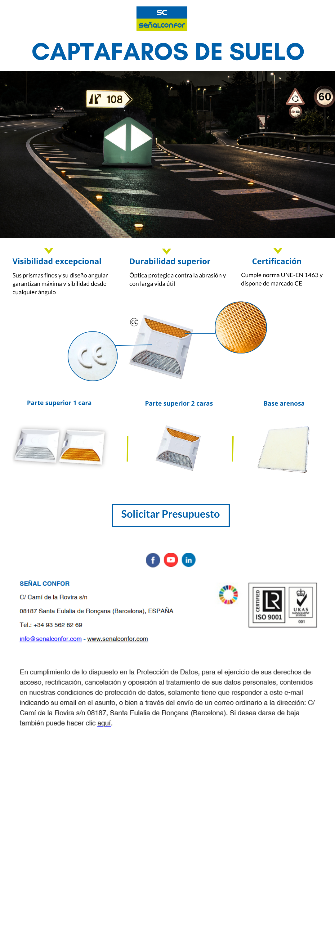 SENALCONFOR.COM - KATZENAUGE-RÜCKSTRAHLER