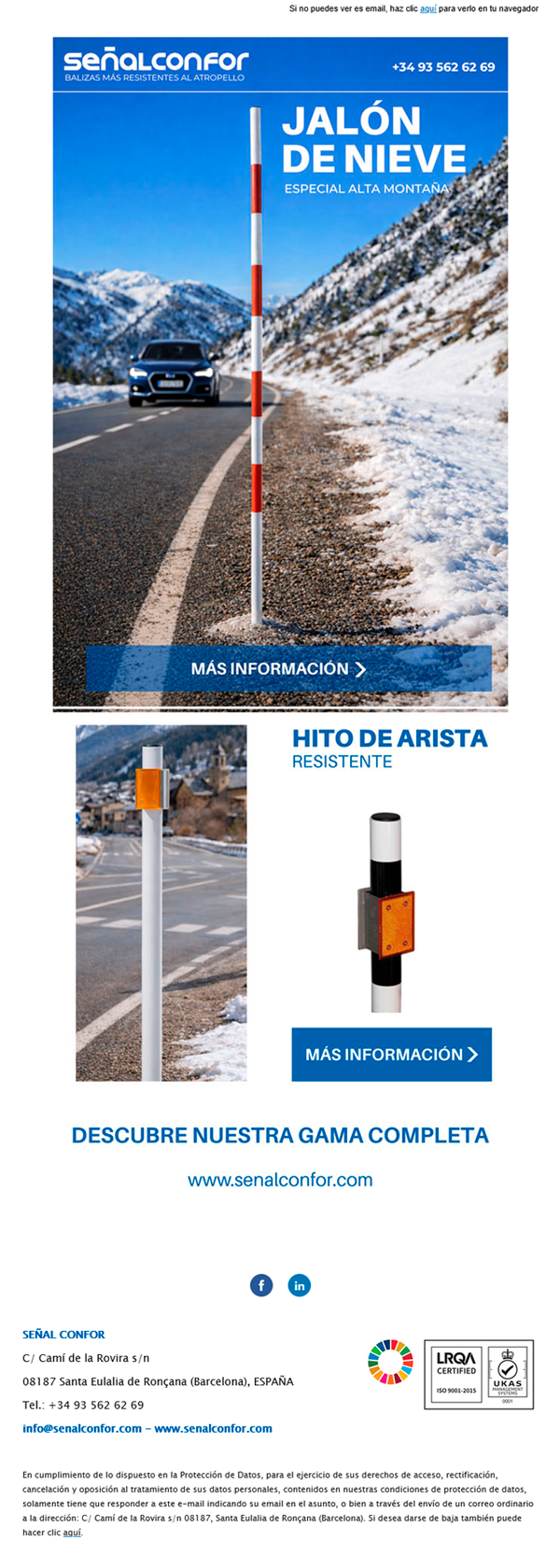 SENALCONFOR.COM - HITOS Y JALONES DE ALTA MONTAÑA