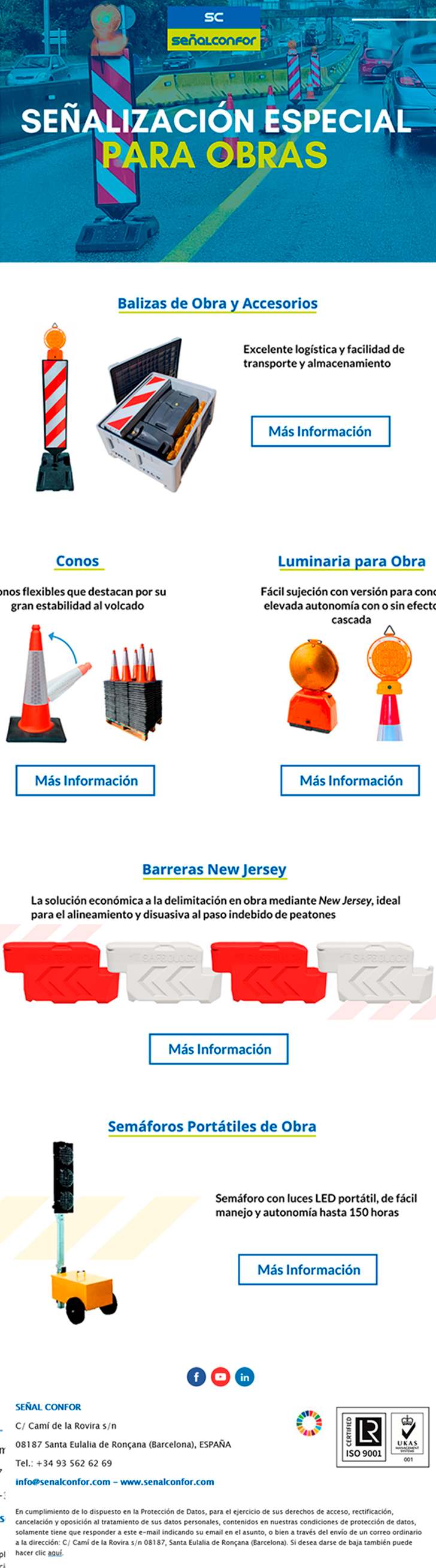 SENALCONFOR.COM - SEÑALIZACIÓN ESPECIAL PARA OBRAS